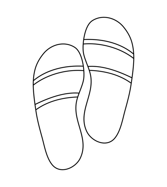 summer flip flops accessory isolated icon - Vektor, obrázek