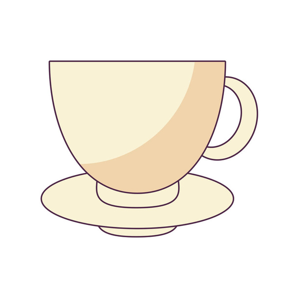 delicious cup coffee isolated icon - Vector, Image