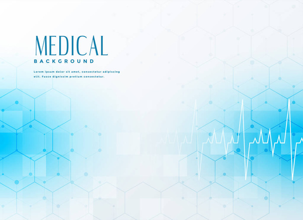 stílusos kék orvosi koncepció háttér - Vektor, kép
