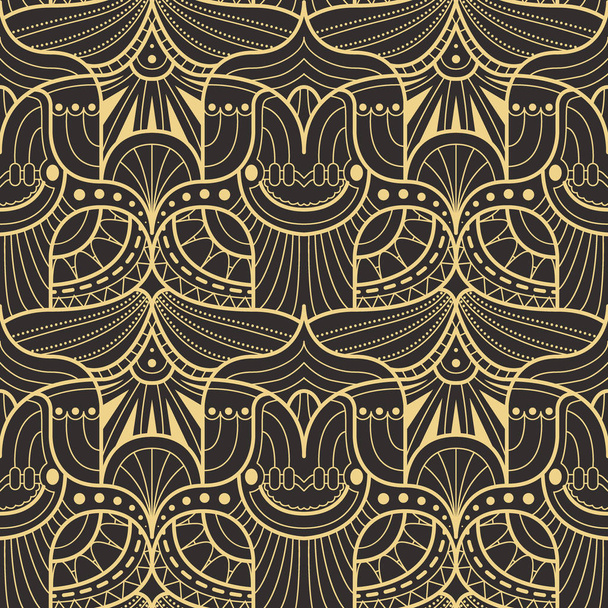 Abstract art deco seamless modern tiles pattern - Διάνυσμα, εικόνα