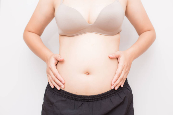 Big belly of pregnant women new born concept - Фото, изображение