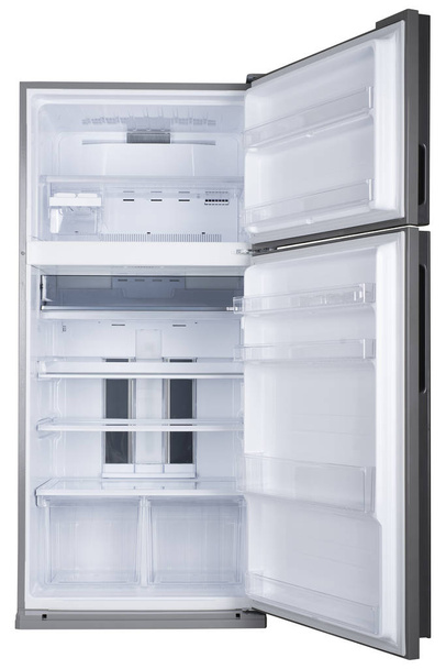 Refrigerator Isolated on White Background. Modern Kitchen and Do - Zdjęcie, obraz