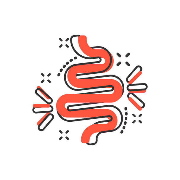 Icona della stitichezza intestinale in stile comico. Colite vettore cartone animato malato
 - Vettoriali, immagini