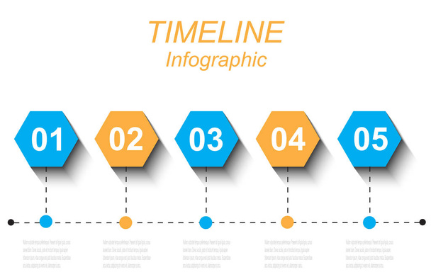 Time line to display your data with Info-graphic elements. Idea to display information, ranking and statistics.  - Vetor, Imagem