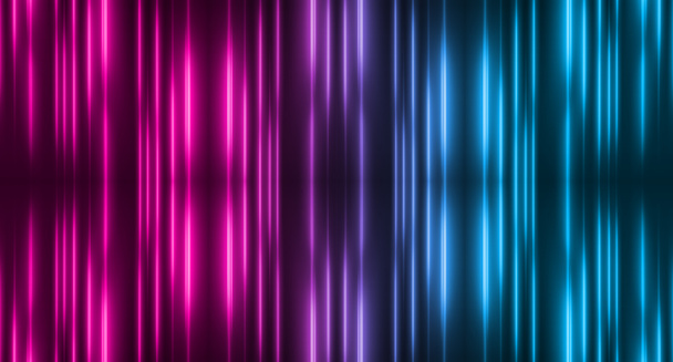 Tumma abstrakti futuristinen tausta. Neonlinjat, hehku. Neonlinjat, muodot. Vaaleanpunainen ja sininen hehku - Valokuva, kuva