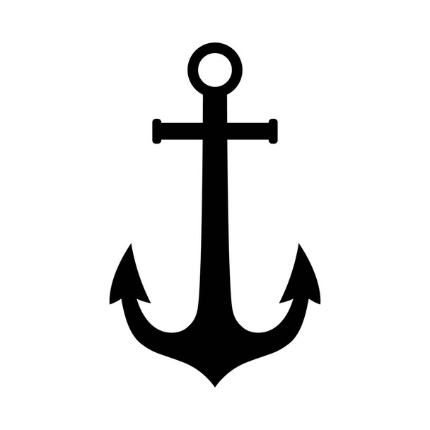 Anchor vector logo icon Nautical maritime sea ocean boat illustration symbol - Vector, Image