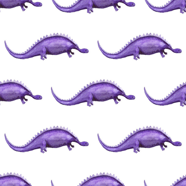 Seamless pattern with dinosaurs - 写真・画像