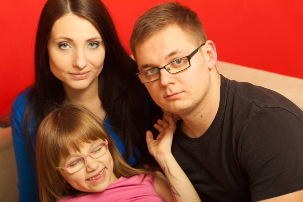 Family photo of mother, daughter and father - Valokuva, kuva