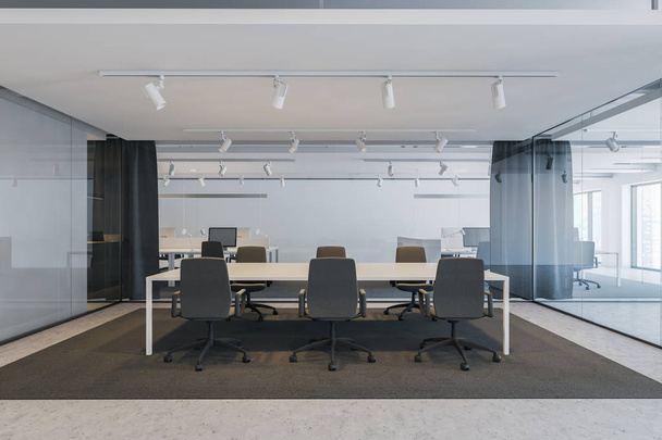 Conference room interior in open space office - Photo, Image