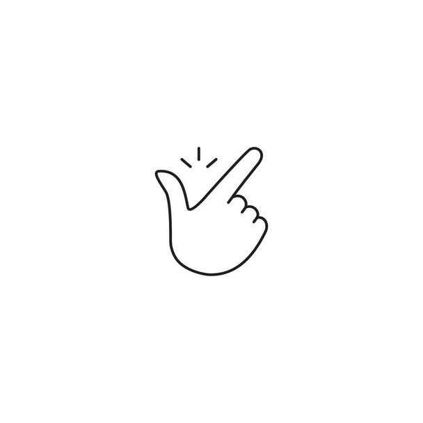Λεπτή γραμμή snap δάχτυλο σαν εύκολο λογότυπο. έννοια της γυναίκας ή του άνδρα  - Διάνυσμα, εικόνα