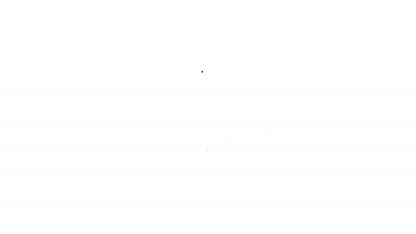 Panneau suspendu noir avec texte Icône de ligne étroite sur fond blanc. Thème d'affaires pour café ou restaurant. Animation graphique de mouvement vidéo 4K
 - Séquence, vidéo