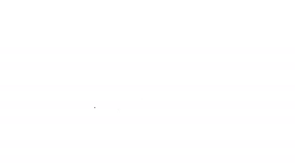Чорний знак підвіски з текстом Піктограма відкритої лінії дверей на білому тлі. 4K Відео рух графічна анімація
 - Кадри, відео