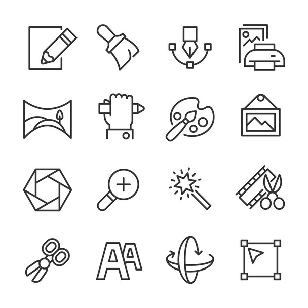 Vektorové ikony, sada návrhů a tvořivost - Vektor, obrázek