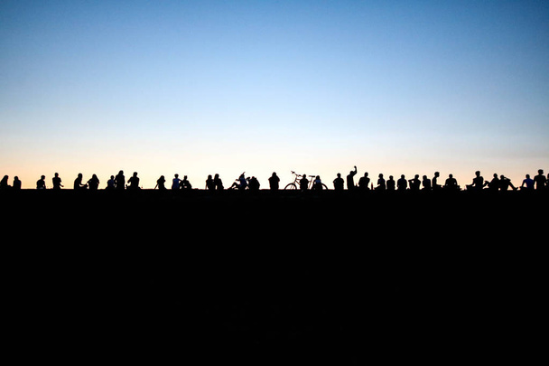 collection of people silhouette - Photo, Image