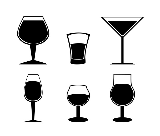 poháry s vínem - Vektor, obrázek