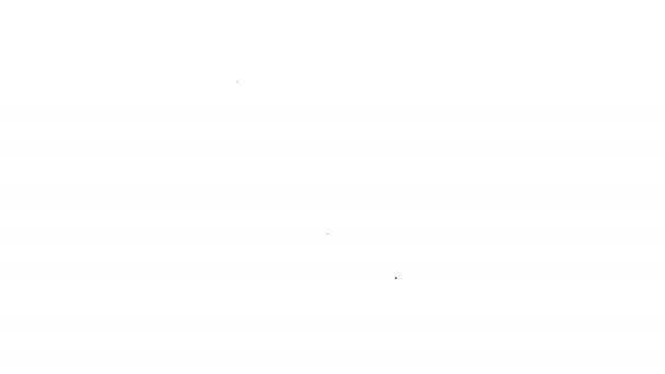 Fekete Küldés a kukába vonal ikon fehér háttérben. 4k Video Motion grafikus animáció - Felvétel, videó