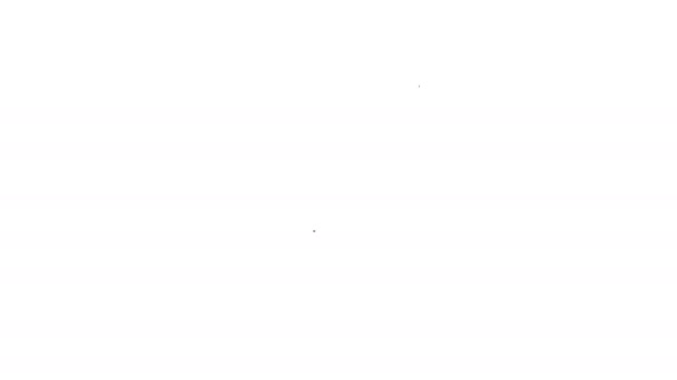 Nero Invia all'icona della linea della spazzatura su sfondo bianco. Animazione grafica 4K Video motion
 - Filmati, video