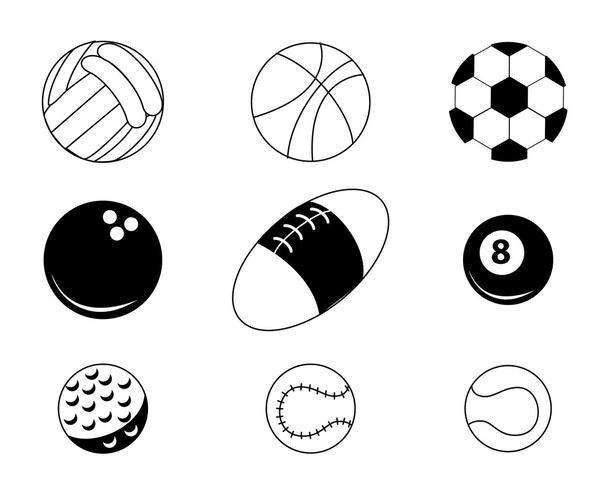 Bolas desportivas - Vetor, Imagem