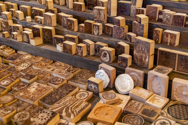 Fából készült bélyegek - Fotó, kép