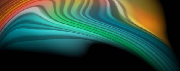 Fluxo de cores líquidas - moderno cartaz de fluxo colorido. Onda formas líquidas. Design de arte para o seu projeto de design
 - Vetor, Imagem