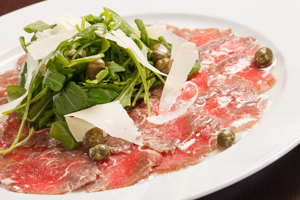 Meat Carpaccio with Parmesan Cheese - Foto, imagen