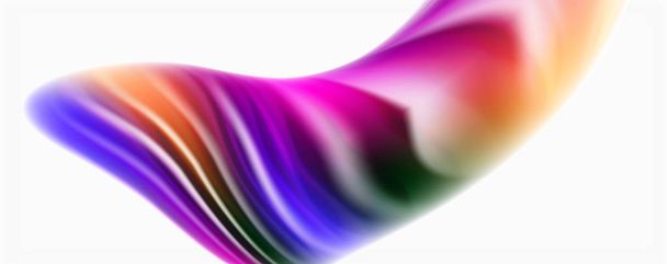 Ondes coulantes de couleur, fond abstrait conceptuel liquide
 - Vecteur, image