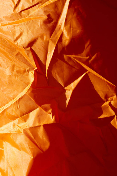 高品質のプリント製品でオレンジポリエステルマクロ抽象的背景美術 - 写真・画像