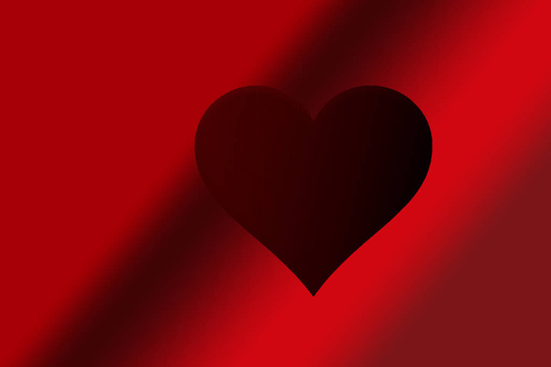 Fond de Saint-Valentin avec forme de coeur rouge comme concept d'amour
 - Photo, image