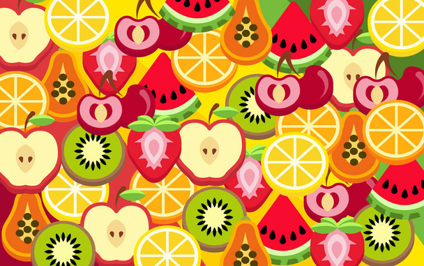 colorido fruta mista abstrato fundo
 - Vetor, Imagem