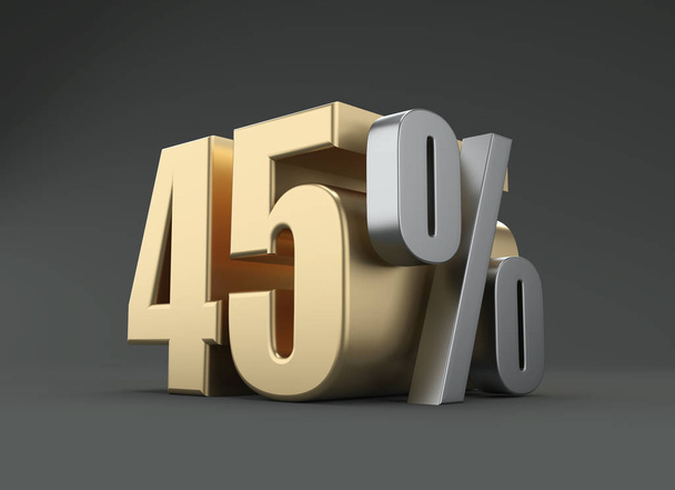 Neljäkymmentä viisi prosenttia - 3D renderöity kuva
 - Valokuva, kuva