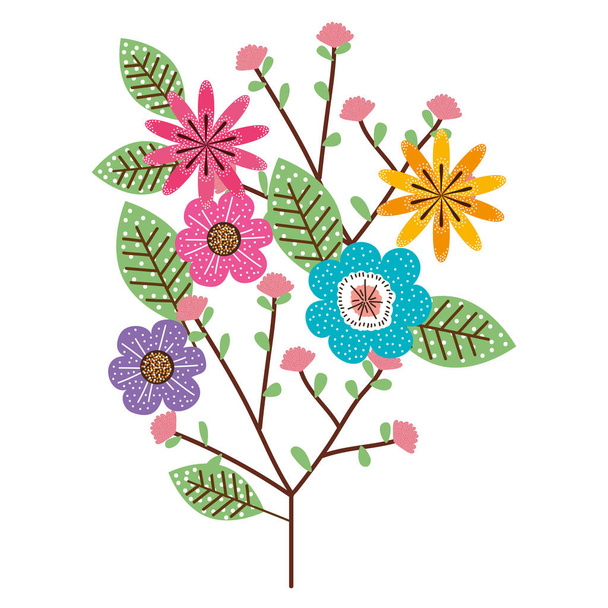 квіти і листя саду декоративні
 - Вектор, зображення