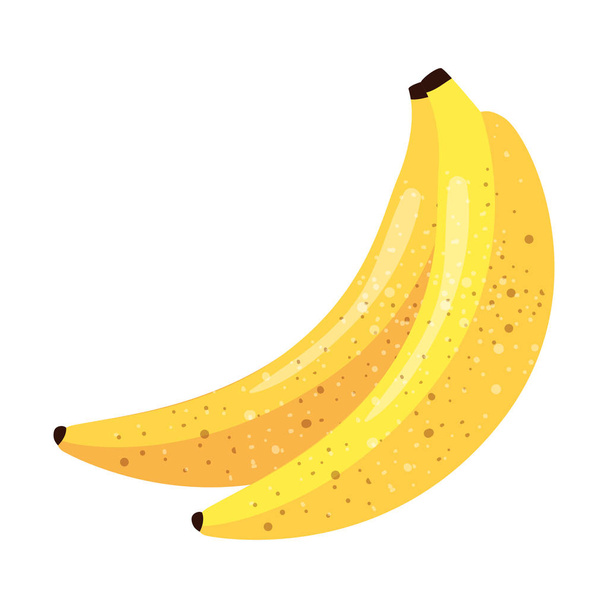bananas fresh fruits isolated icon - Vector, Image
