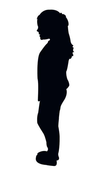 une fille marche corps silhouette vecteur
 - Vecteur, image
