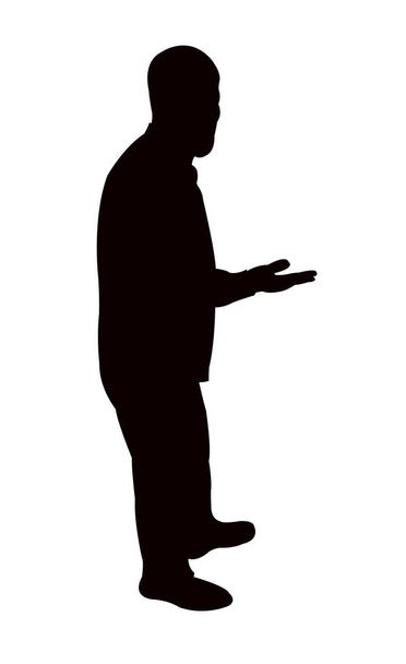 een man lichaam silhouet vector - Vector, afbeelding
