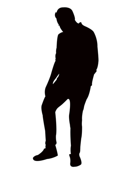 un hombre cuerpo silueta vector - Vector, imagen
