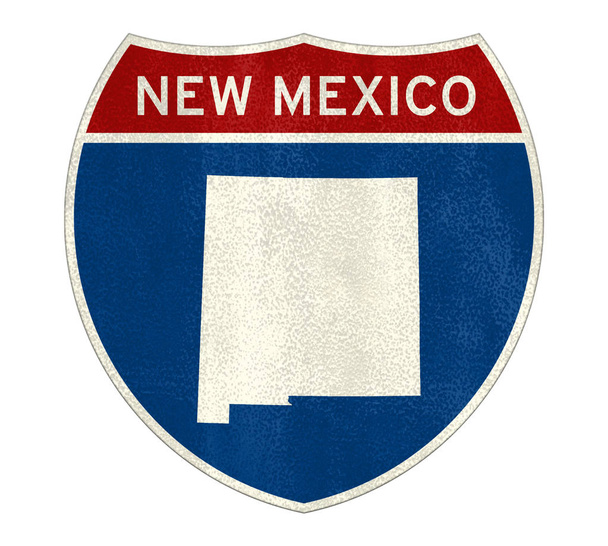Nouveau-Mexique Interstate road sign
 - Photo, image