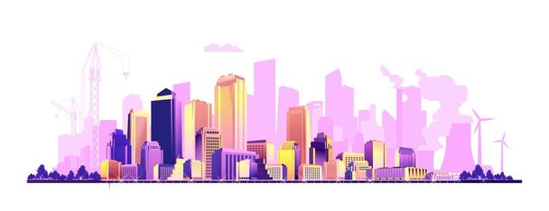 Abstract city banner - Vector, Image