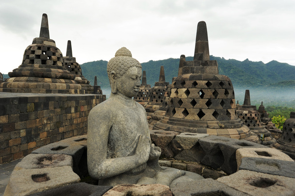 Borobudur, Unesco Világörökség részét képező régészeti lelőhelye - Fotó, kép