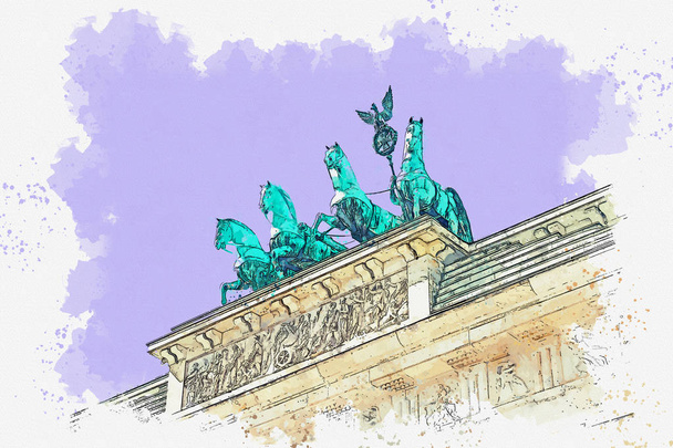 Illustration of the Brandenburg Gate - Photo, Image