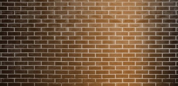 Brick wall, Black Brown bricks wall texture background for graphic design - Photo, Image