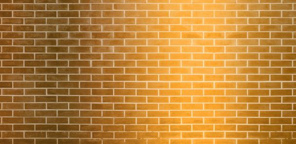 Brick wall, Golden yellow bricks wall texture background for graphic design - Photo, Image
