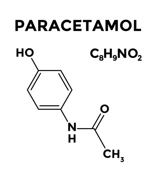 Хімічна формула парацетамолу
 - Вектор, зображення