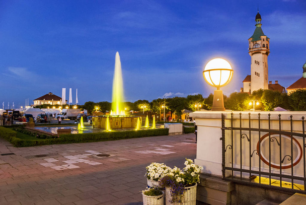Square and promenade architcture landmark in Sopot - Photo, Image