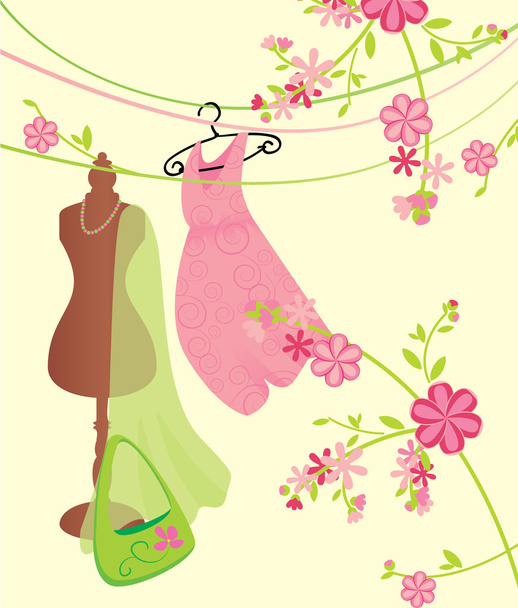 ροζ και πράσινο μόδας εικόνας - Φωτογραφία, εικόνα