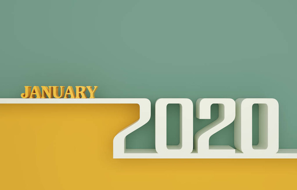 Nuovo Anno 2020 Creative Design Concept - Immagine resa 3D
 - Foto, immagini