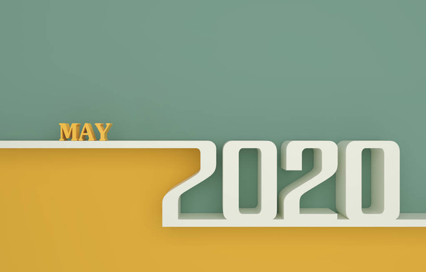 Yeni yıl 2020 yaratıcı tasarım konsepti - 3d görüntü - Fotoğraf, Görsel