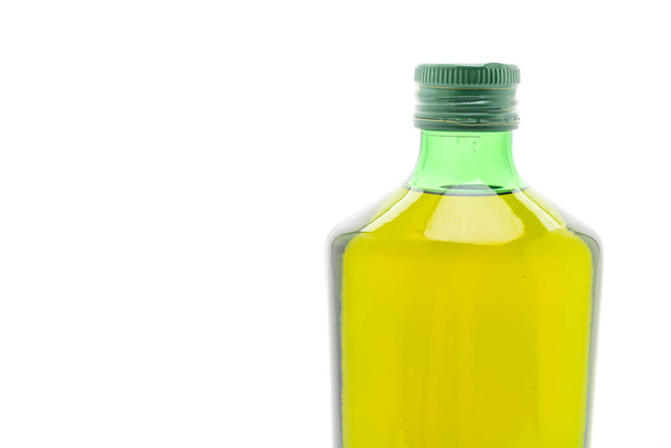 olive oil bottle on white background - Zdjęcie, obraz