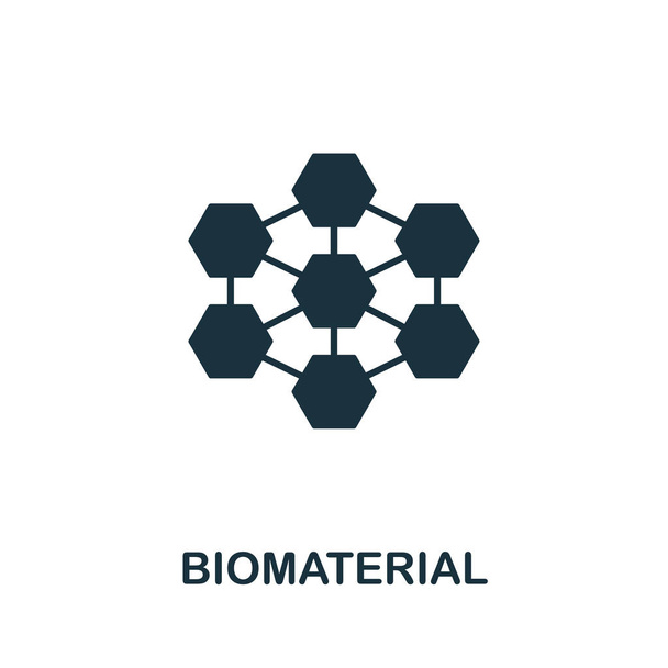 Biomaterial vector icon symbol. Creative sign from biotechnology icons collection. Filled flat Biomaterial icon for computer and mobile - Vector, imagen
