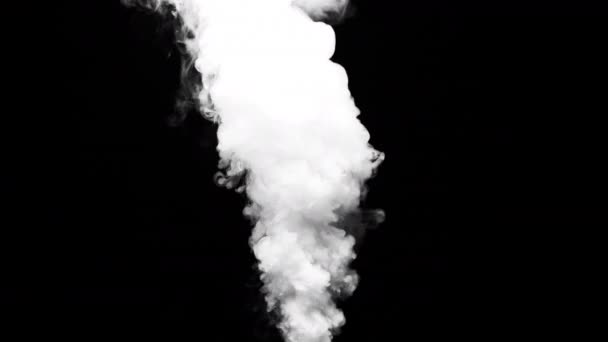 Witte rook op zwarte achtergrond - Video