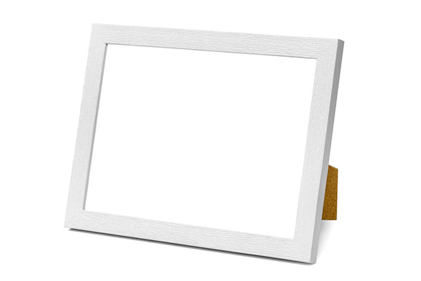 witte houten fotolijst - Foto, afbeelding